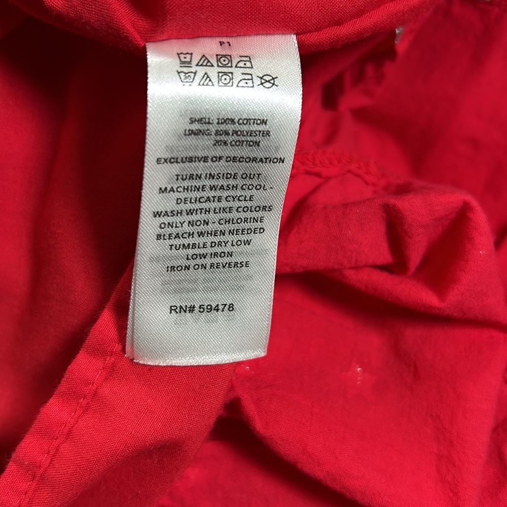 Cynthia Rowley Girls Size 4T Red Dress with Silver Stars - Picture 6 of 6